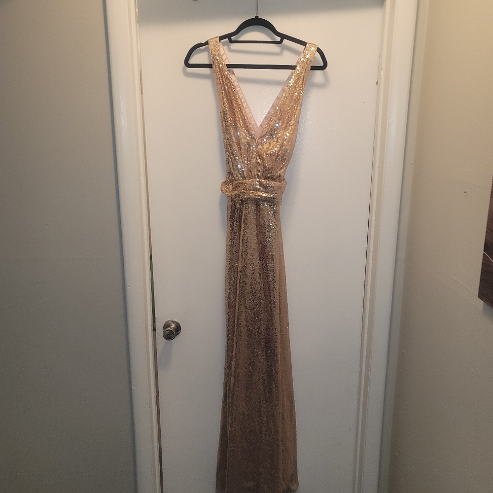 Rose Gold Sequins Dress